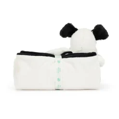 Bashful Black & Cream Puppy Blankie