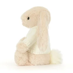 Bashful Luxe Bunny Willow with Personalised Cream Jumper