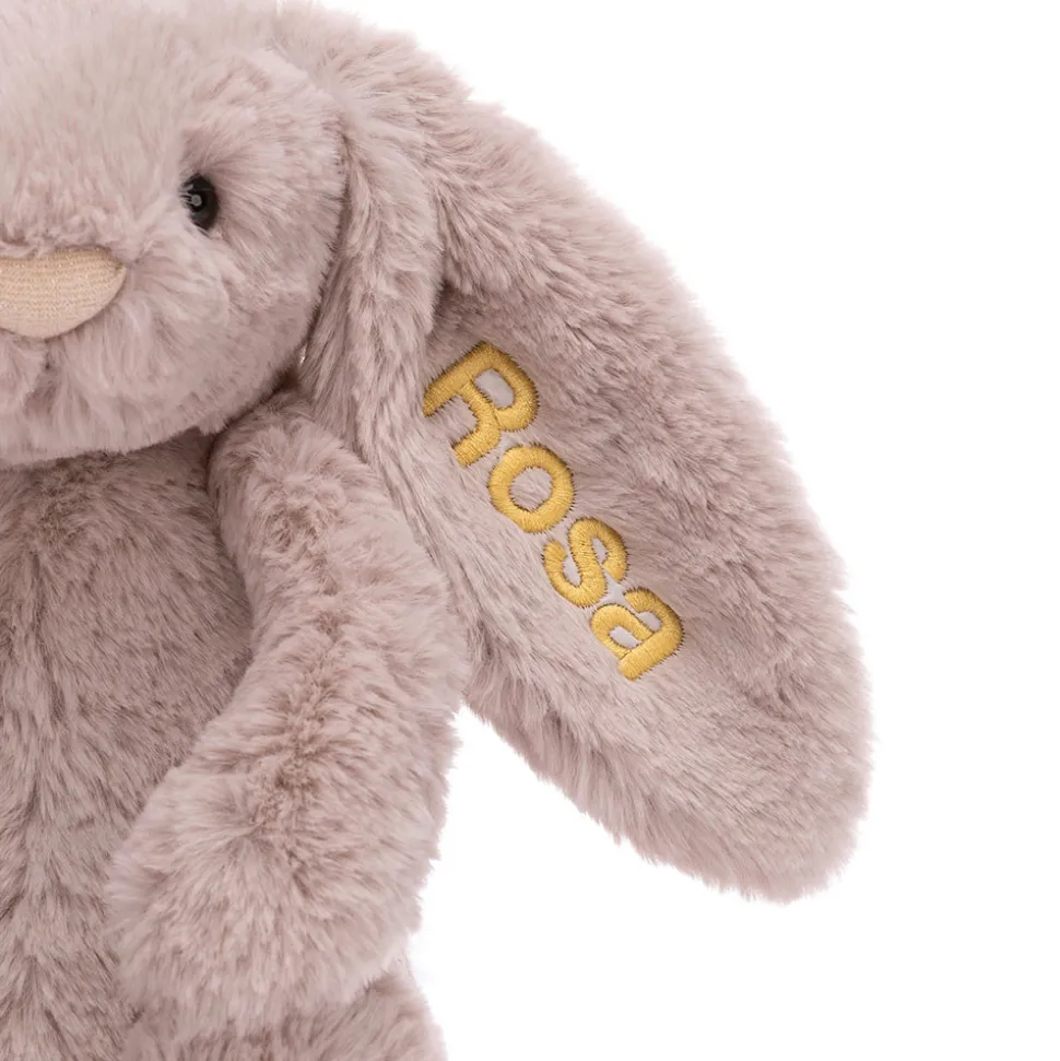 Personalised Bashful Luxe Bunny Rosa Medium